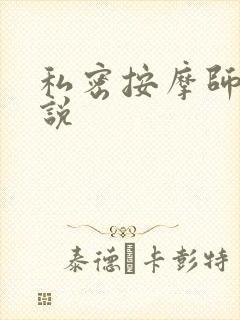 私密按摩师 小说封面