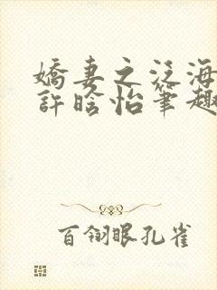 娇妻之泛海之舟许晗怡笔趣阁