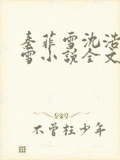 秦菲雪沈浩秦菲雪小说全文免费阅读求书封面