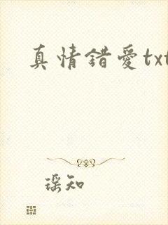 真情错爱txt封面