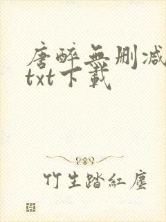 唐醉无删减全文txt下载