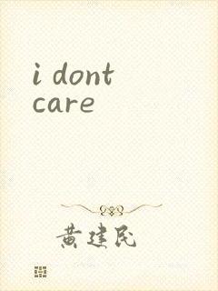 i dont care封面