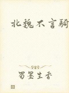北魏不言骑封面