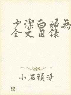 少洁白妇无删减全文目录