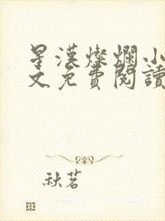 星汉灿烂小说全文免费阅读封面