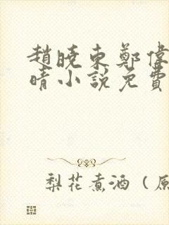 赵晓东郑伟吴雪晴小说免费阅读