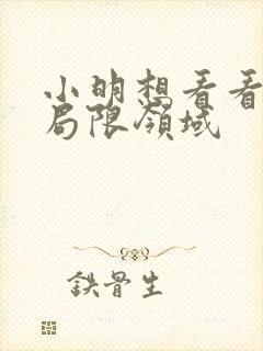 小明想看看永久局限领域封面