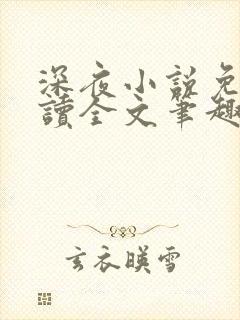 深夜小说免费阅读全文笔趣阁