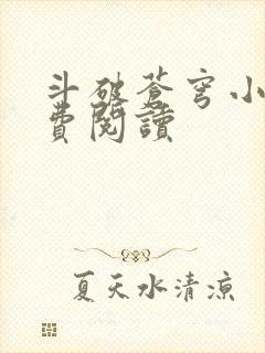 斗破苍穹小说免费阅读封面