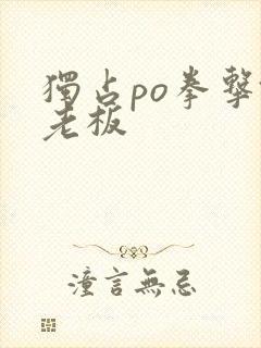 独占po拳击馆老板