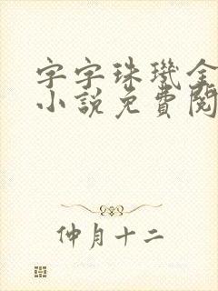 字字珠玑金银花小说免费阅读