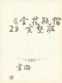 《金花瓶楷梅花2》完整版封面