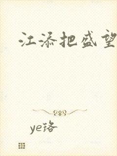 江添把盛望顶哭封面