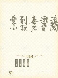 爱到春潮滚滚来小说免费阅读