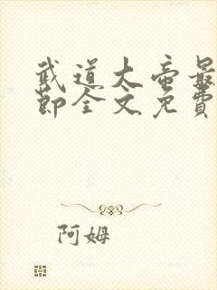 武道大帝最新章节全文免费阅读