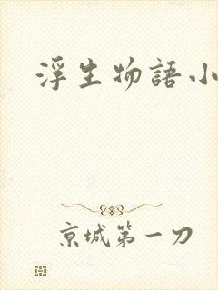 浮生物语小说封面