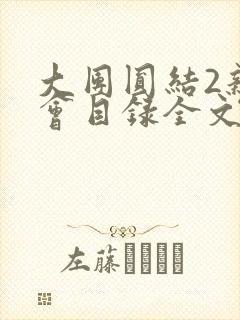 大团圆结2亲情会目录全文阅读视频