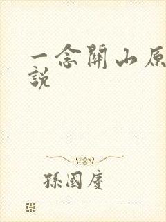 一念关山原著小说封面