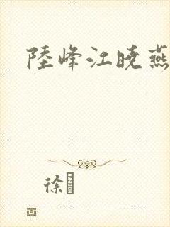 陆峰江晓燕封面