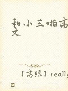 和小三啪高辣h文