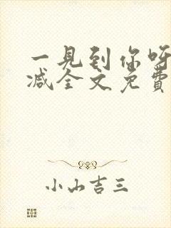 一见到你呀无删减全文免费阅读