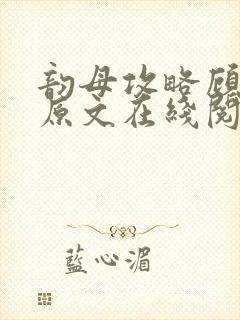 韵母攻略顾小暖原文在线阅读封面