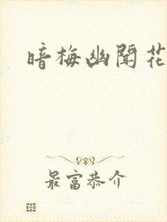 暗梅幽闻花封面