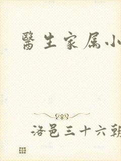 医生家属小说封面