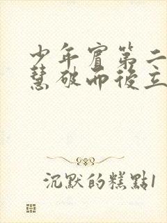 少年宾第二部珏慧破而后立