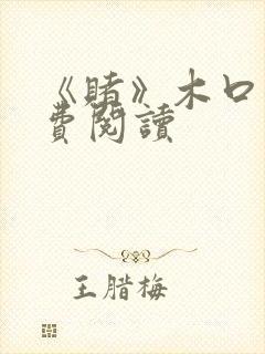 《赌》木口银免费阅读封面