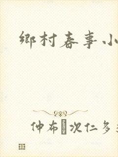 乡村春事小说封面