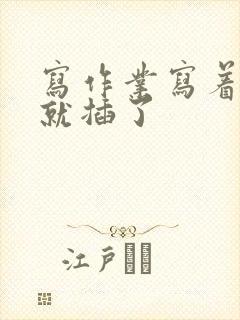 写作业写着写着就插了