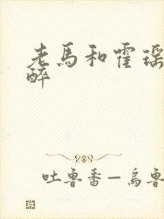 老马和霍瑶瑶喝醉