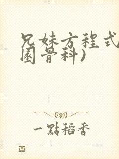 兄妹方程式(校园骨科)封面