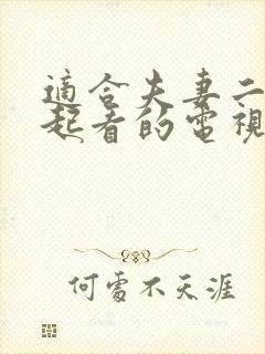 适合夫妻二人一起看的电视剧封面