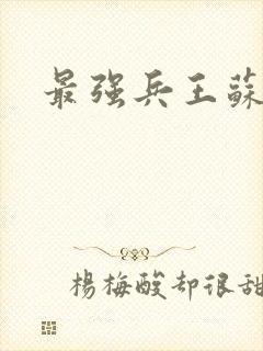 最强兵王苏锐封面