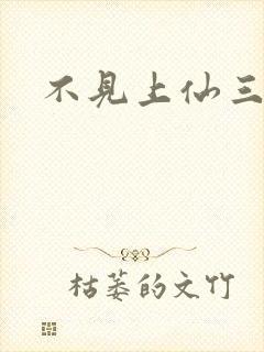 不见上仙三百年封面