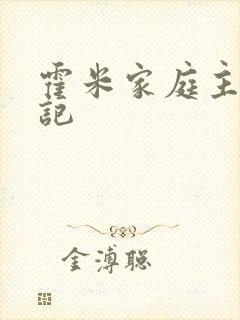 霍米家庭主妇日记封面