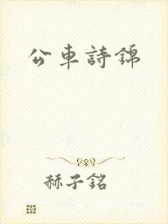 公车诗锦封面