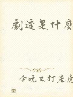 剧透是什么意思