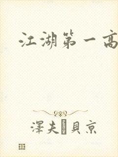 江湖第一高手封面