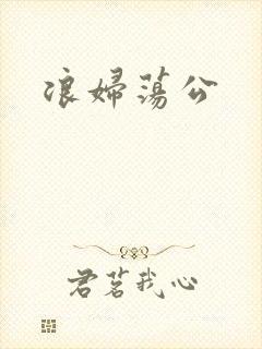 浪妇荡公封面