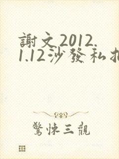 谢文2012.1.12沙发私拍