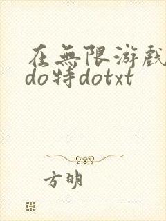 在无限游戏大里do特dotxt