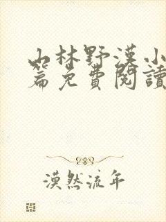 山林野汉小说全篇免费阅读