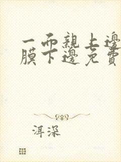 一面亲上边一面膜下边免费阅读