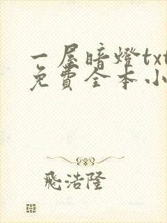 一屋暗灯txt免费全本小说电子书