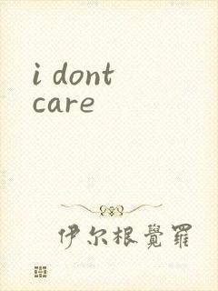 i dont care封面