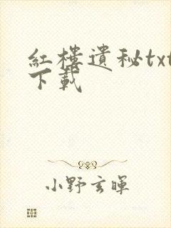 红楼遗秘txt下载