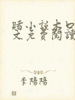 赌小说木口银全文免费阅读笔趣阁